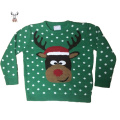 Custom Unisex Crewneck Cotton Wool Jacquard Knitwear Pullover Jumper Knitted Ugly Christmas Sweater